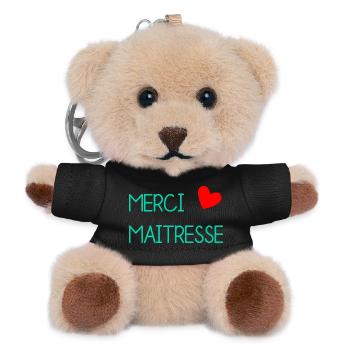 GELIEBTE. VIELEN DANK. DANKE HERRIN - Teddy Schlüsselanhänger - Schwarz - Vorne