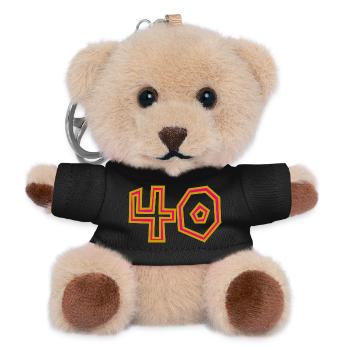 40. 40 YEARS. 40th ANNIVERSARY. 40 YEARS ANNIVERSARY. - Teddy Keyring - black - Front