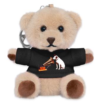 His Master's Voice painting - Teddy Keyring - black - Front