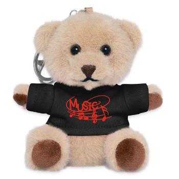 Music in the skin (red) - Teddy Keyring - black - Front