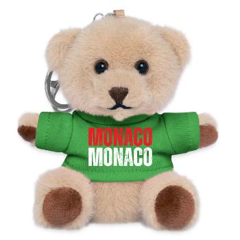 Monaco-Flagge, monegassischer Stolz - Teddy Schlüsselanhänger - Grün - Vorne