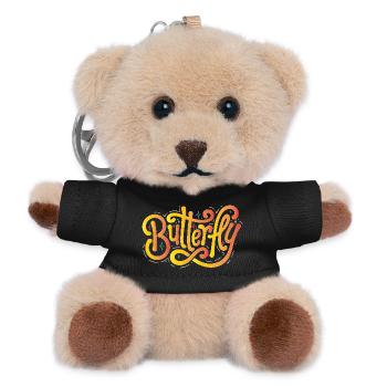 Butterfly - Teddy Keyring - black - Front