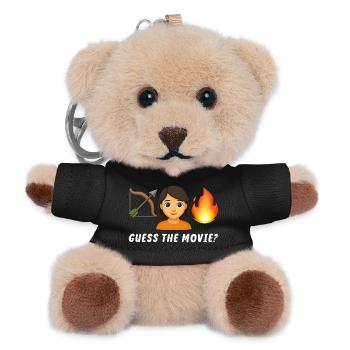 Wild Adventure Illustration with Feminist Theme - Teddy Keyring - black - Front