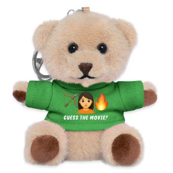 Wild Adventure Illustration mit feministischem Thema - Teddy Schlüsselanhänger - Grün - Vorne