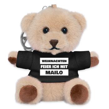 First name Mailo - Teddy Keyring - black - Front
