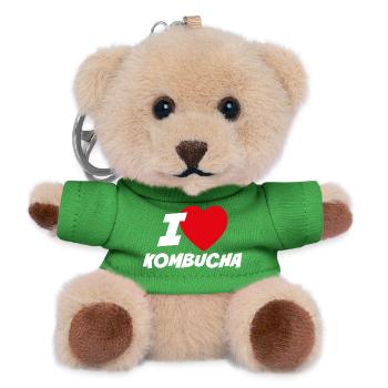I love kombucha - Teddy Keyring - green - Front
