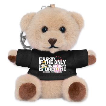Es ist in Ordnung, wenn das Einzige, was der Atem ist, ist - Teddy Schlüsselanhänger - Schwarz - Vorne