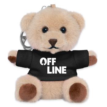 Offline – Camping, Freedom, Outdoor Forest - Teddy Keyring - black - Front
