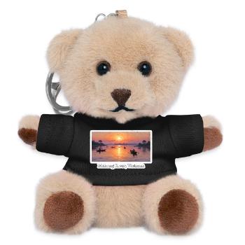 Mekong Sonnenuntergang am Fluss - Teddy Schlüsselanhänger - Schwarz - Vorne