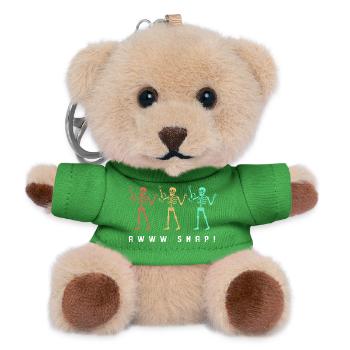 Armbruch Halloween Skelett Knochen Knochenbruch - Teddy Schlüsselanhänger - Grün - Vorne