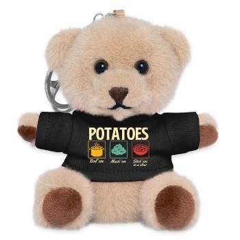 Kartoffeln kochen Püree Eintopf Thanksgiving Zitat - Teddy Schlüsselanhänger - Schwarz - Vorne