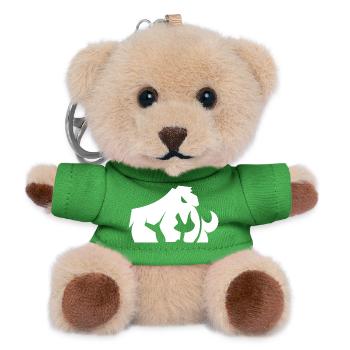 Modernes Mammut – Stylisches Eiszeit-Design - Teddy Schlüsselanhänger - Grün - Vorne