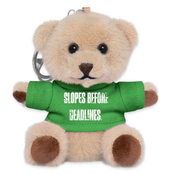 Slopes Before Deadlines - Teddy Keyring - green - Front