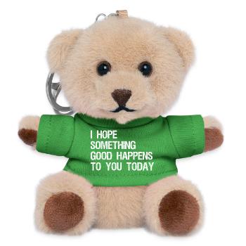 I hope something good happens to you today - Teddy Keyring - green - Front