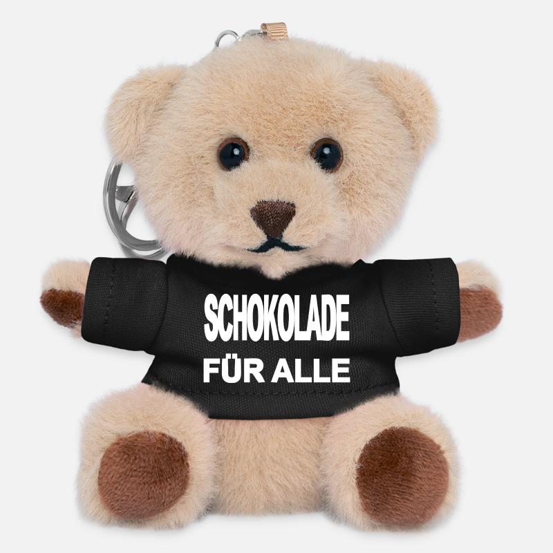 Schokolade - Teddy Schlüsselanhänger - Schwarz
