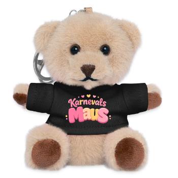 Karnevalsmaus Kölsche Mädsche – Karneval Köln - Teddy Schlüsselanhänger - Schwarz - Vorne