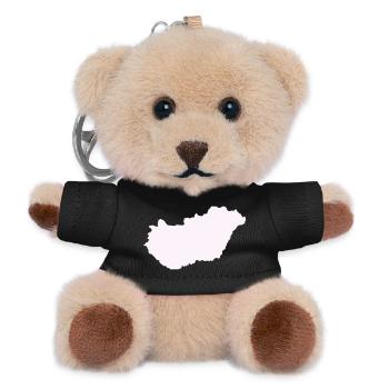Hungary Country - Teddy Keyring - black - Front