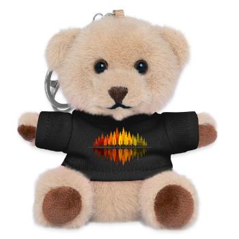 Bäume, Wald, Natur, Wildnis, Outdoor, Reflexion - Teddy Schlüsselanhänger - Schwarz - Vorne