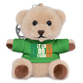 Irish Goodbye Humor Tee - Teddy Keyring - green - Front