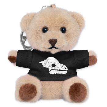 Pachycephalosaurus Fossil Skull - Teddy Keyring - black - Front