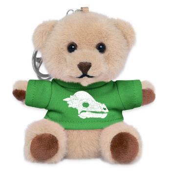 Pachycephalosaurus Fossil Skull - Teddy Keyring - green - Front