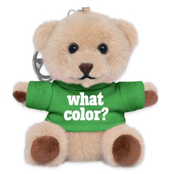 what color? - weiß - Teddy Schlüsselanhänger - Grün - Vorne