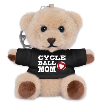 Radball, Radballer, Hallenradsport, Mom, Cycleball - Teddy Schlüsselanhänger - Schwarz - Vorne