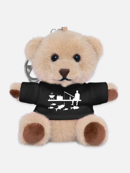 Angeln - Teddy Schlüsselanhänger - Schwarz
