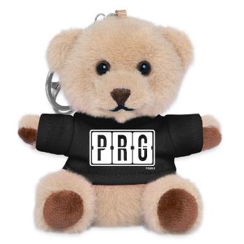 Prague PRG, City Souvenir T-shirt, Mug, Hat, Cap - Teddy Keyring - black - Front