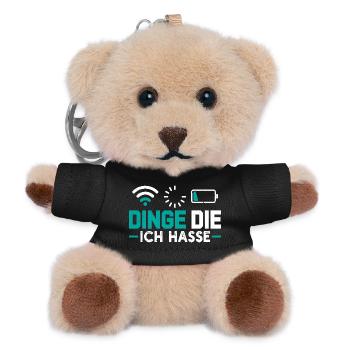 Nerd Computer THINGS I HATE FUNNY - Teddy Keyring - black - Front