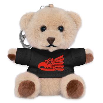 Roter Stammesvogelkopf - Teddy Schlüsselanhänger - Schwarz - Vorne
