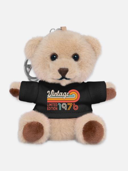 1976 anniversaire 1976 50 ans - Porte-clés ourson - noir