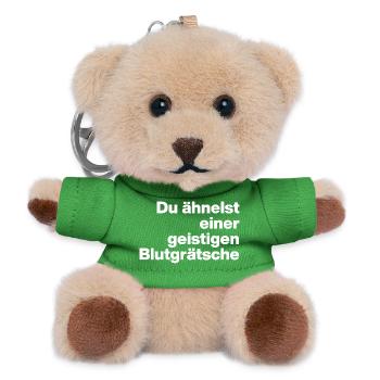 YOU RESEMBLE A MENTAL BLOOD TACKLE. SARCASM - Teddy Keyring - green - Front