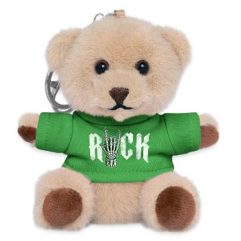 Rockmusik-Symbol Lustig - Teddy Schlüsselanhänger - Grün - Vorne