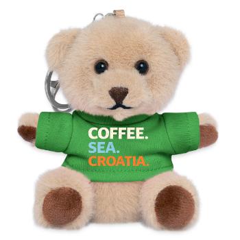 Coffee. Sea. Croatia. - Teddy Keyring - green - Front