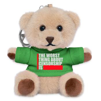 The Worst Thing About Censorship Is Lustig Ironie - Teddy Schlüsselanhänger - Grün - Vorne