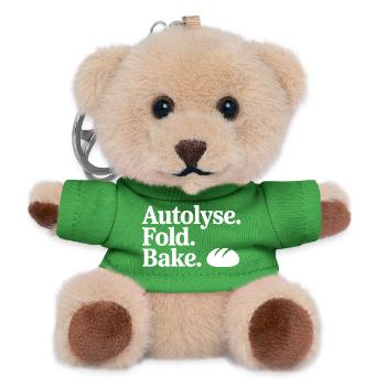 Bread Art Autolyse Fold Bake - Teddy Keyring - green - Front