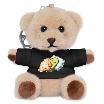 Avocado Schlafen - Teddy Schlüsselanhänger - Schwarz - Vorne