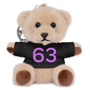 63 - Teddy Schlüsselanhänger - Schwarz - Vorne