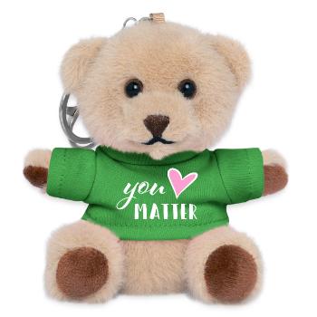 You matter - Mental Health Encourager Self-Love - Teddy Keyring - green - Front