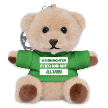 Spruch Alvin - Teddy Schlüsselanhänger - Grün - Vorne