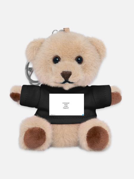 Everyday Questions Wallet Keys - Teddy Keyring - black