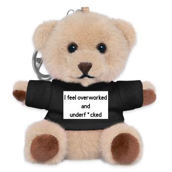 überarbeitet - Teddy Schlüsselanhänger - Schwarz - Vorne