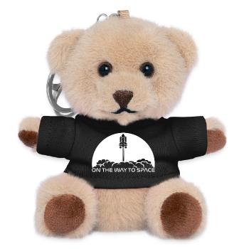Start unter weißer Sonne - Teddy Schlüsselanhänger - Schwarz - Vorne