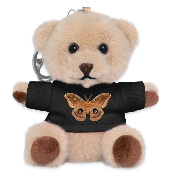 Polyphemus Moth Antheraea polyphemus - Teddy Keyring - black - Front