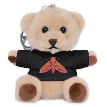 Elephant Hawk Moth Deilephila elpenor Styl de dessins animés - Porte-clés ourson - noir - Devant