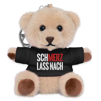 SchMerz lass nach - nein zu Merz - Teddy Schlüsselanhänger - Schwarz - Vorne