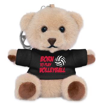 Born to play Volleyball - Teddy Schlüsselanhänger - Schwarz - Vorne