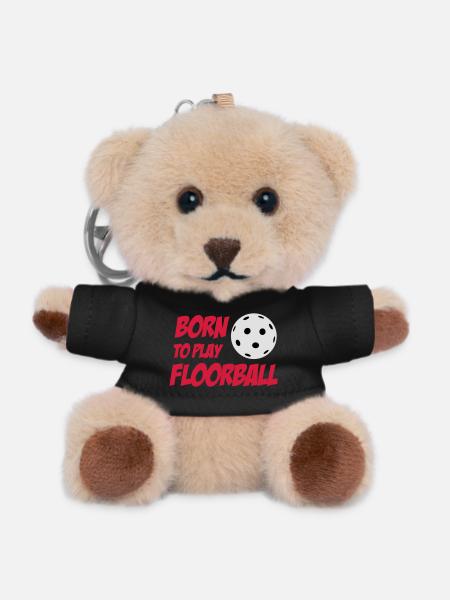 Born To Play Floorball - Teddy Schlüsselanhänger - Schwarz