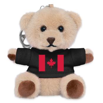 Ahornblatt Kanada Flaggen-Design - Teddy Schlüsselanhänger - Schwarz - Vorne